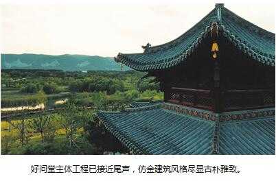 仿古建筑开启穿越之旅 汾河景区雁丘园美景初现