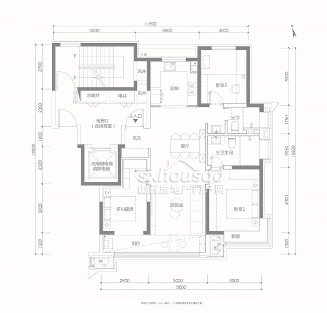 117㎡ 三室两厅两卫