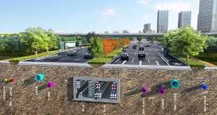 新建路地下管网主体工程完工 照明工程管道施工接近尾声